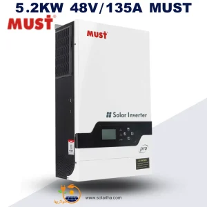 سانورتر 5200W برند MUST مدل PV18-5248 PRO با شارژر 80 آمپر MPPT